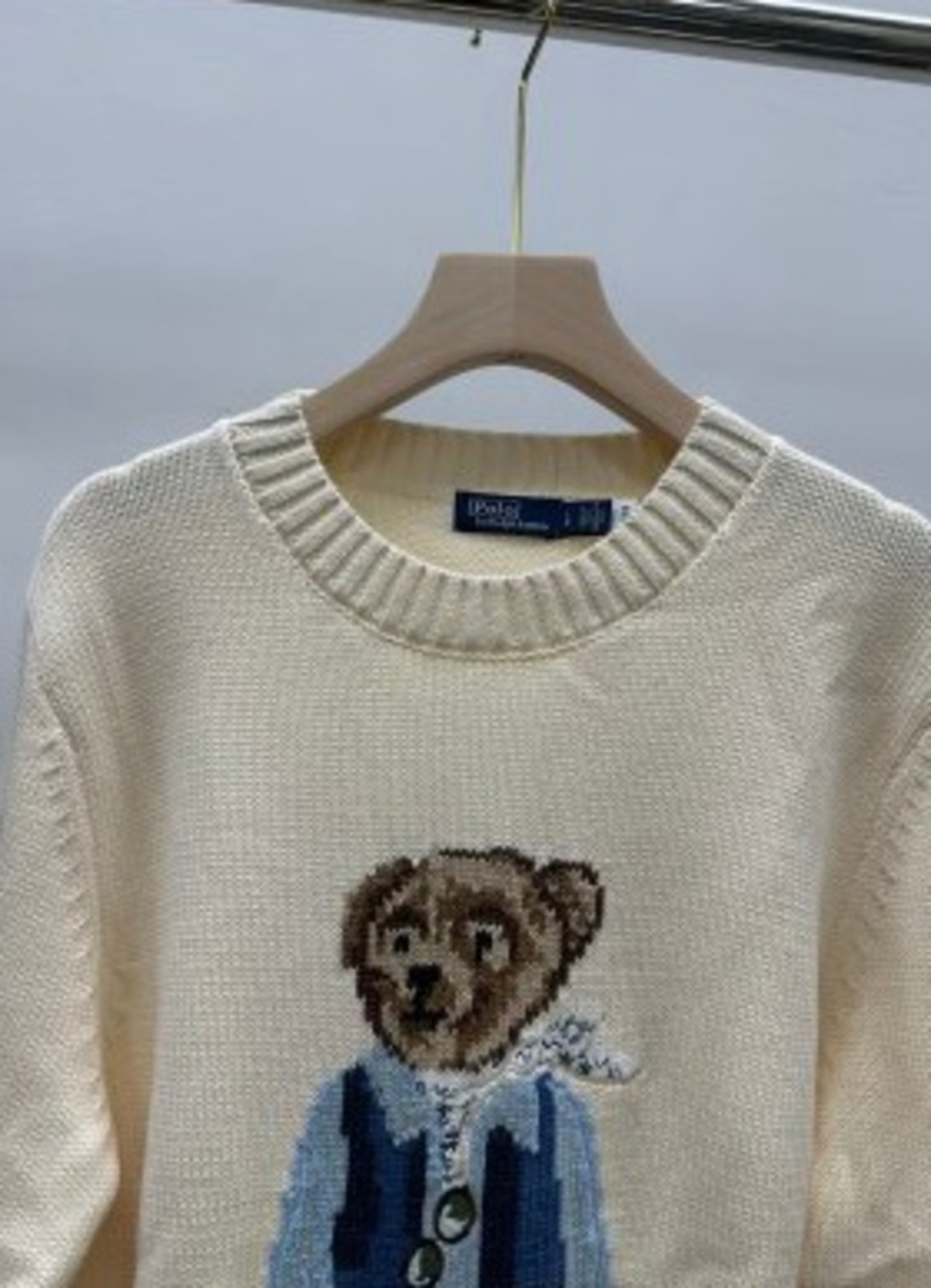 ♡ Ralph Lauren 𓂃 White Crewneck ⋆ Beach Polo Bear - Picture 3 of 5